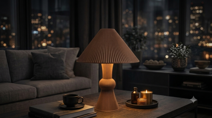Atelier création pied moulure - abat-jour chinois